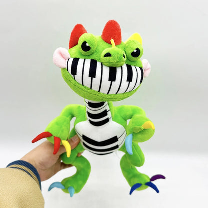 Piano Key Dinosaur Plushie | Handmade Piano Dinosaur Plush 33cm Stuffed Animal Collectible