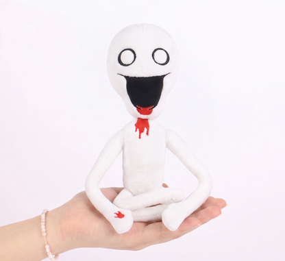 SCP plush displayed on shelf collectible horror fandom stuffed toy
