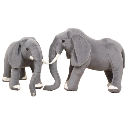 Lifelike Standing Elephant Plush | Realistic Safari Stuffed Animal | Calming Nursery Handmade Plush Toy