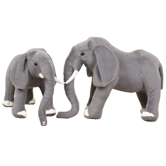 Lifelike Standing Elephant Plush | Realistic Safari Stuffed Animal | Calming Nursery Handmade Plush Toy