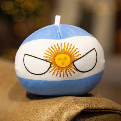 Countryball Plush Toy | 10cm Flag Plushes | Polandball Stuffed Doll | USA UK Japan Brazil Germany + 16 More