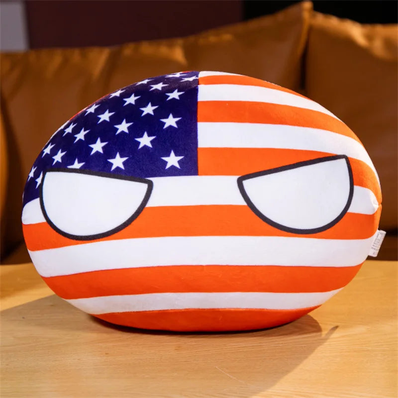 Countryball Plush Toy | 10cm Flag Plushes | Polandball Stuffed Doll | USA UK Japan Brazil Germany + 16 More