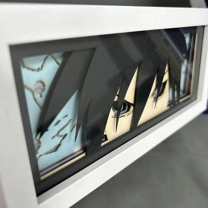 Naruto Paper Carving Lamp Anime Figure | Uchiha Sasuke | Hatake Kakashi | Paper Cuttings Frame Night Light Desktop Decoration - Aprasi