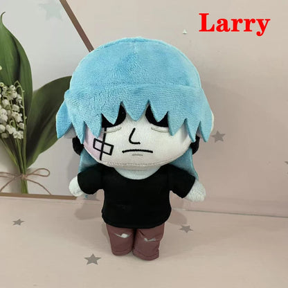 Sally Face Larry Johnson blue hair soft minky stuffed figure chibi collectible alternate variant