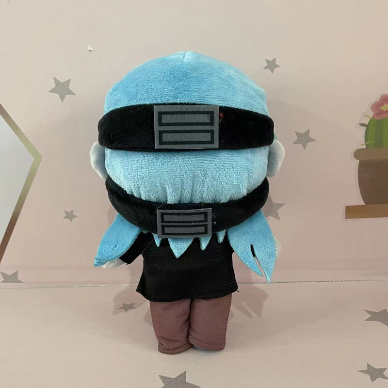 Sally Face Sal Fisher plush with removable mask and Larry Johnson blue hair plush duo 20cm chibi

