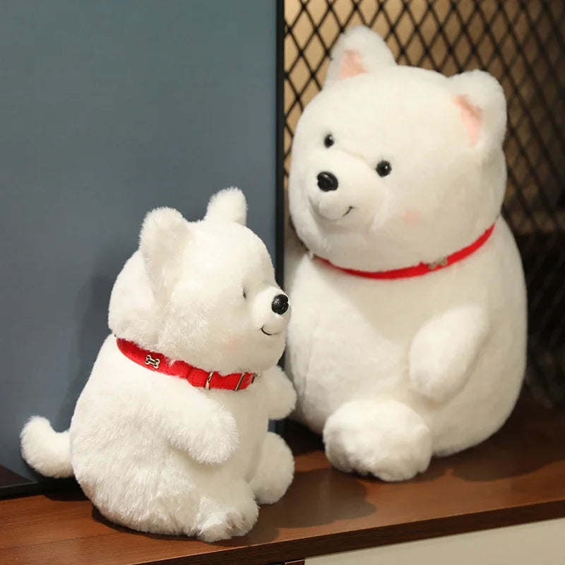 Samoyed plush toy 35cm medium size full body side view