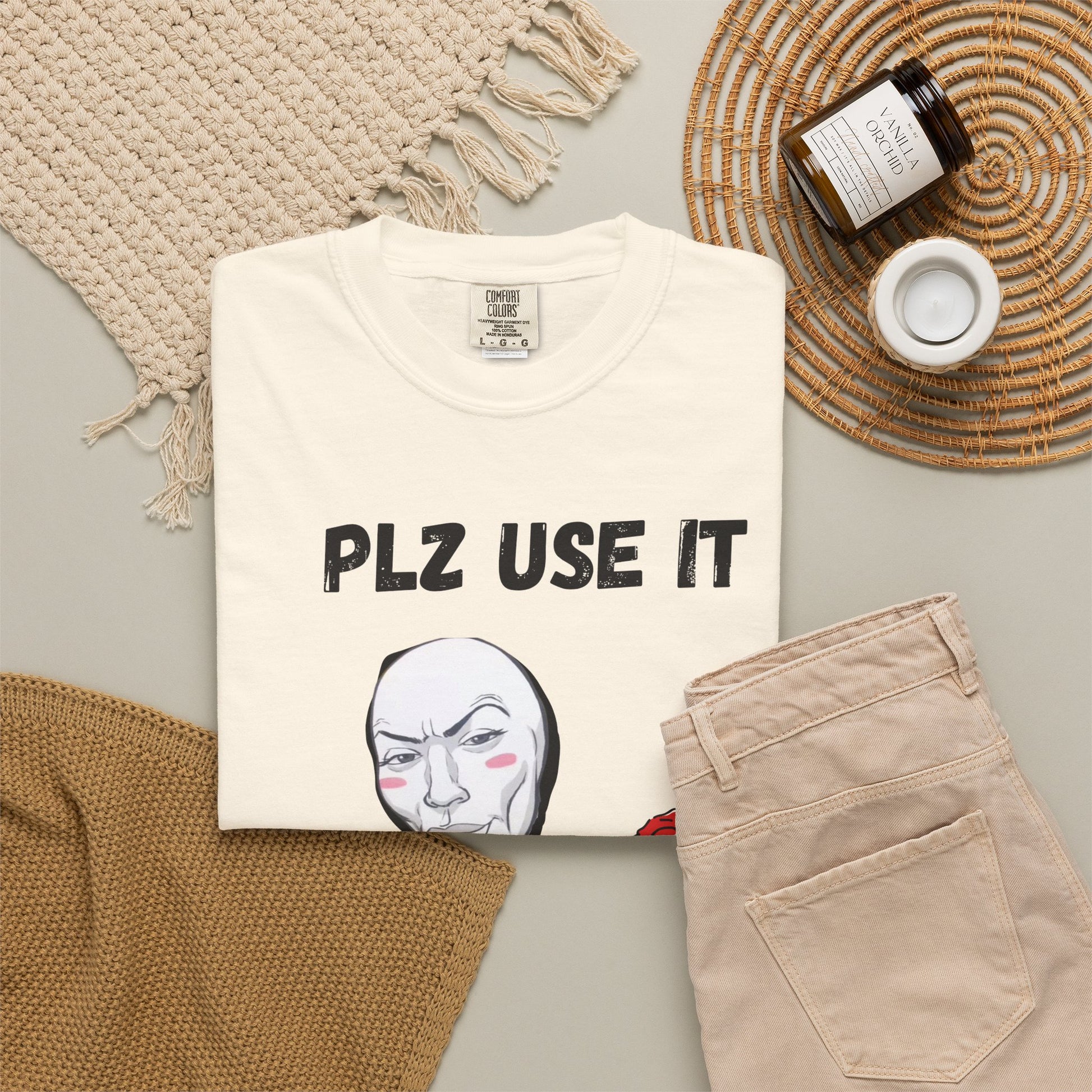 Sarcastic brain humor tee in soft pre-shrunk ring-spun US cotton