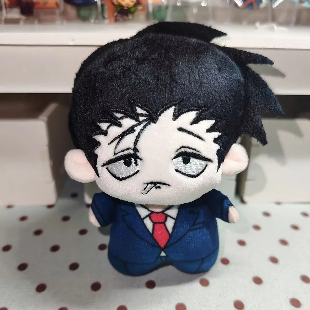 Sasaki stuffed toy sitting at desk anime plush display