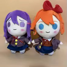 Sayori and Monika plush side by side 25cm visual novel plush toys