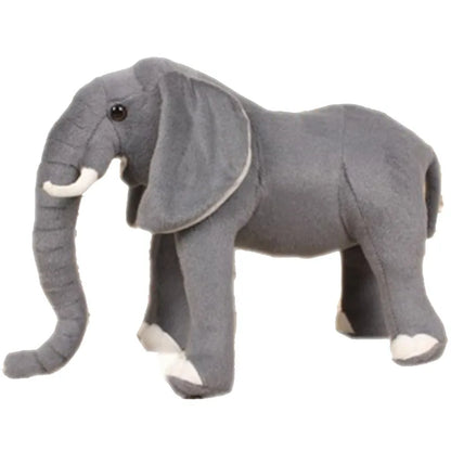 Lifelike Standing Elephant Plush | Realistic Safari Stuffed Animal | Calming Nursery Handmade Plush Toy
