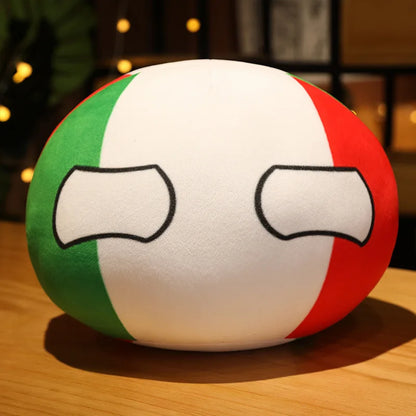 Countryball Plush Toy | 10cm Flag Plushes | Polandball Stuffed Doll | USA UK Japan Brazil Germany + 16 More