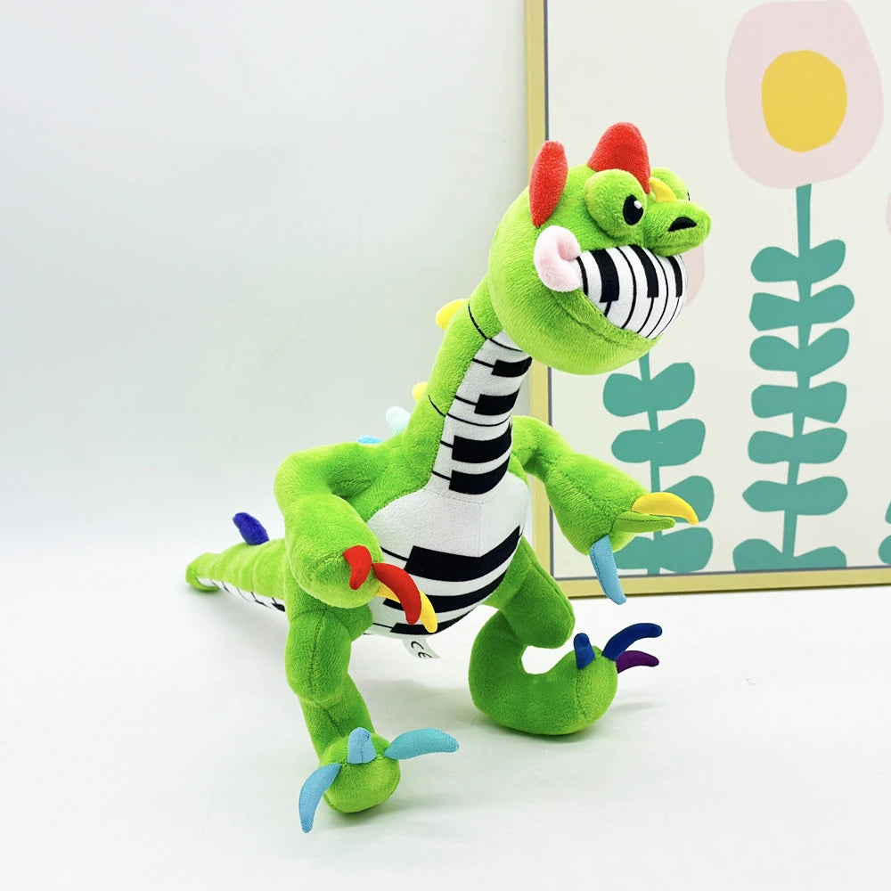 Piano Key Dinosaur Plushie | Handmade Piano Dinosaur Plush 33cm Stuffed Animal Collectible