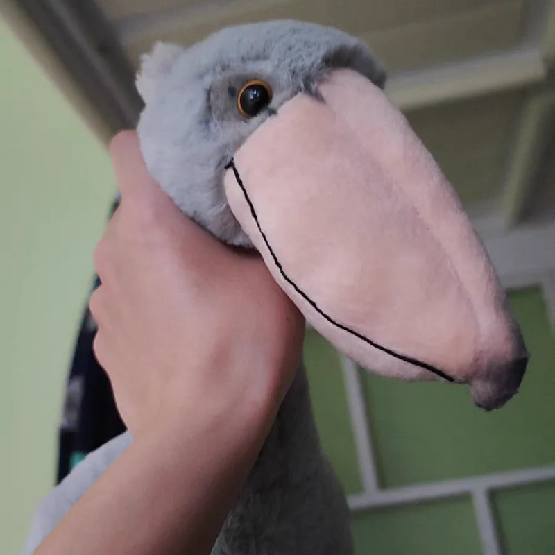 Shoebill Plush Toy | Realistic Shoebill Stork Stuffed Animal | Handmade Quirky Prehistoric Bird Plush 45cm