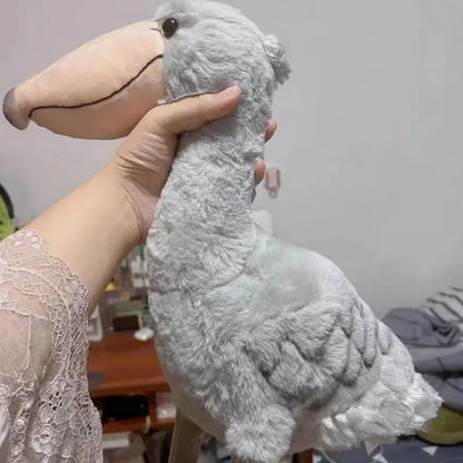 Shoebill Plush Toy | Realistic Shoebill Stork Stuffed Animal | Handmade Quirky Prehistoric Bird Plush 45cm