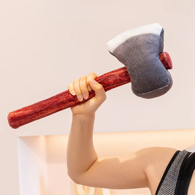 Realistic Axe & Claw Hammer Plush Toys - Lifelike Stuffed Tool Plushies 40cm | Novelty Gift