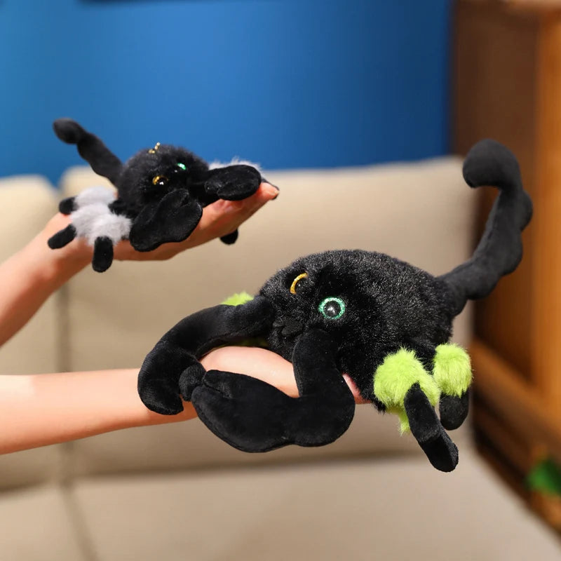 Scorpion plushie pendant 20cm compact size shown as bag charm accessory
