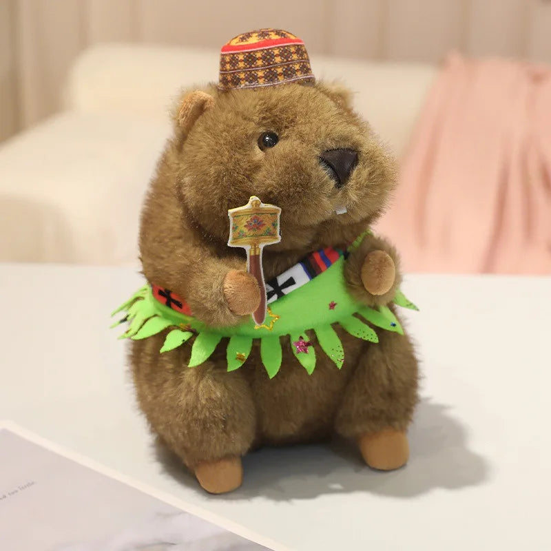 Screaming marmot stuffed animal side profile
