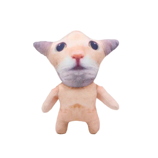 Scuba meme plush 22cm soft cat toy front view
