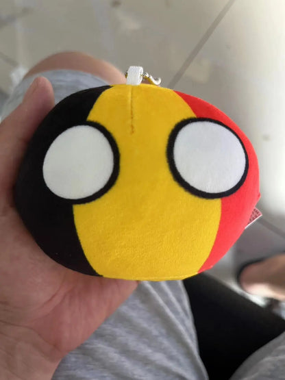 Countryball Plush Toy | 10cm Flag Plushes | Polandball Stuffed Doll | USA UK Japan Brazil Germany + 16 More