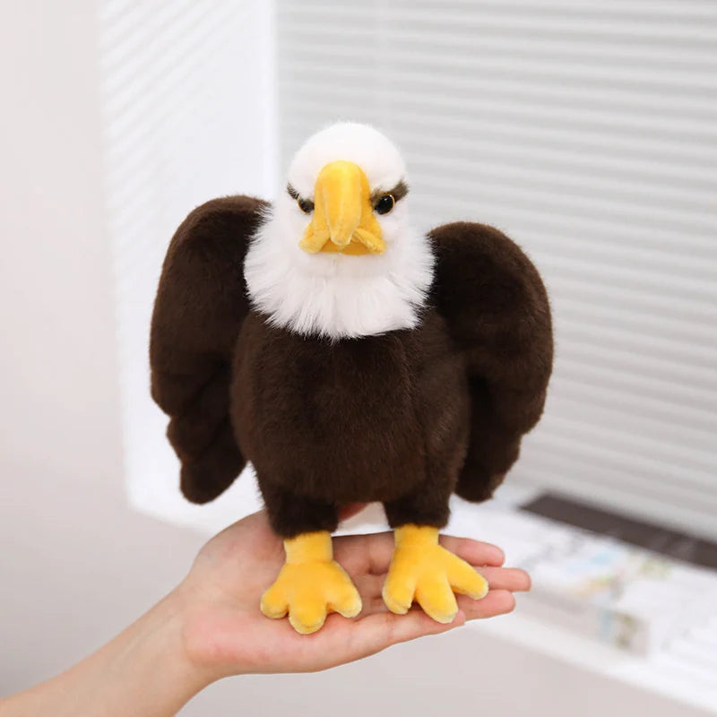 White Headed Eagle Plush | Realistic Lifelike Bird Stuffed Animal | 25cm Eagle Collectible Gift