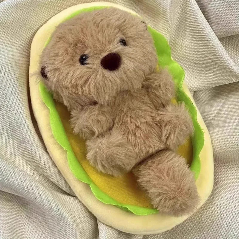 Sea otter plush gift wrapped kawaii animal toy