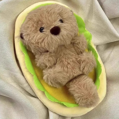 Sea otter plush gift wrapped kawaii animal toy