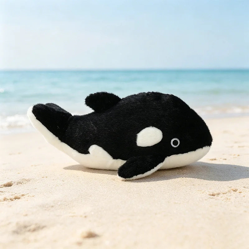 Sea urchin plush pillow 32cm held in hand for size reference