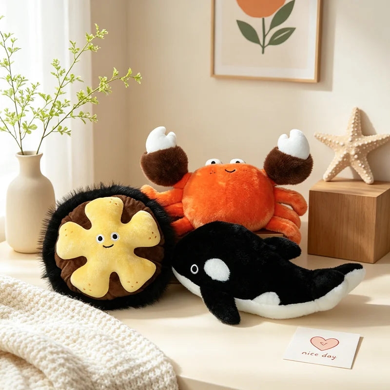 Sea urchin plush pillow 32cm soft spiky sea creature stuffed animal