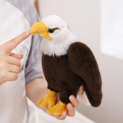 White Headed Eagle Plush | Realistic Lifelike Bird Stuffed Animal | 25cm Eagle Collectible Gift