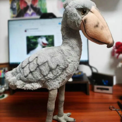 Shoebill Plush Toy | Realistic Shoebill Stork Stuffed Animal | Handmade Quirky Prehistoric Bird Plush 45cm
