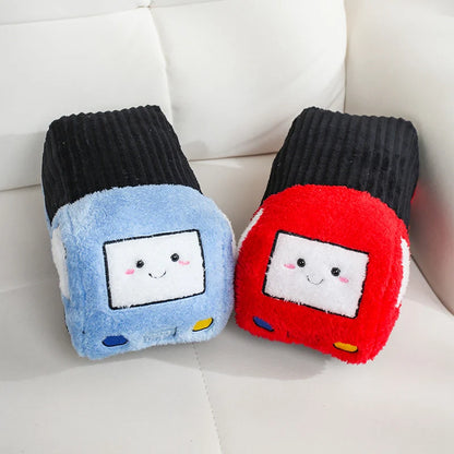 Chunky Vehicle Plushies - Soft Smiling Car Truck Plane Train Plush Toy | Happy Wheels Handmade Stuffed Animal
