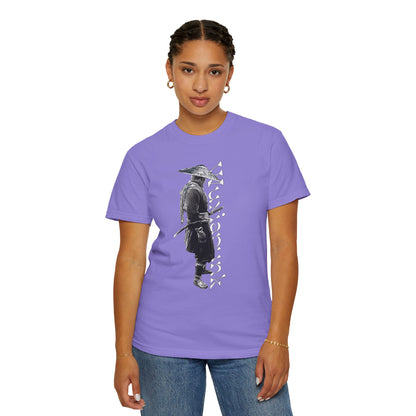Shadowy wuxia blade wanderer graphic heavyweight garment dyed cotton tee