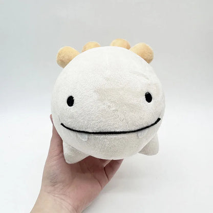 Sharko monster plush close-up face detail white shark creature toy