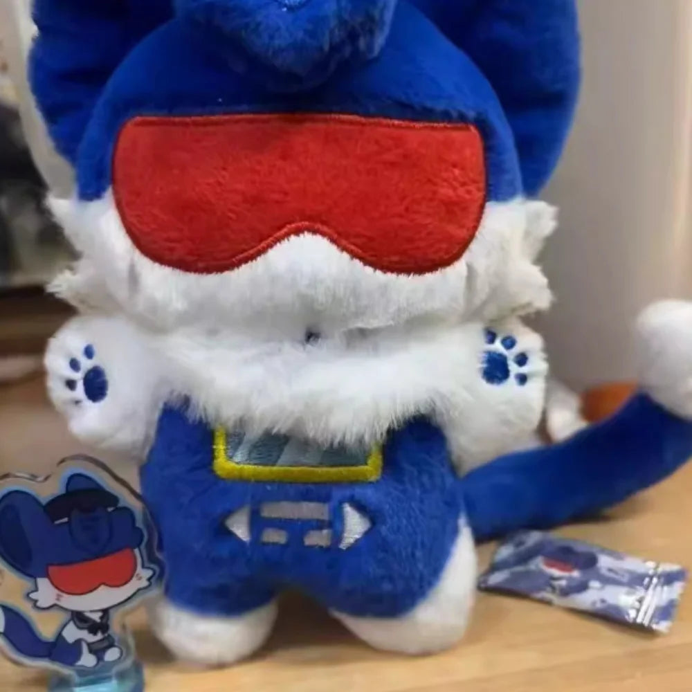 Shattered Glass Soundwave plush Netflix mold inspired white blue handmade
