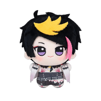 Shu Yamino chibi plush keychain, fanmade 10cm kawaii VTuber plush keychain featuring the dark sorcerer character, POLYESTER with PP Cotton filling