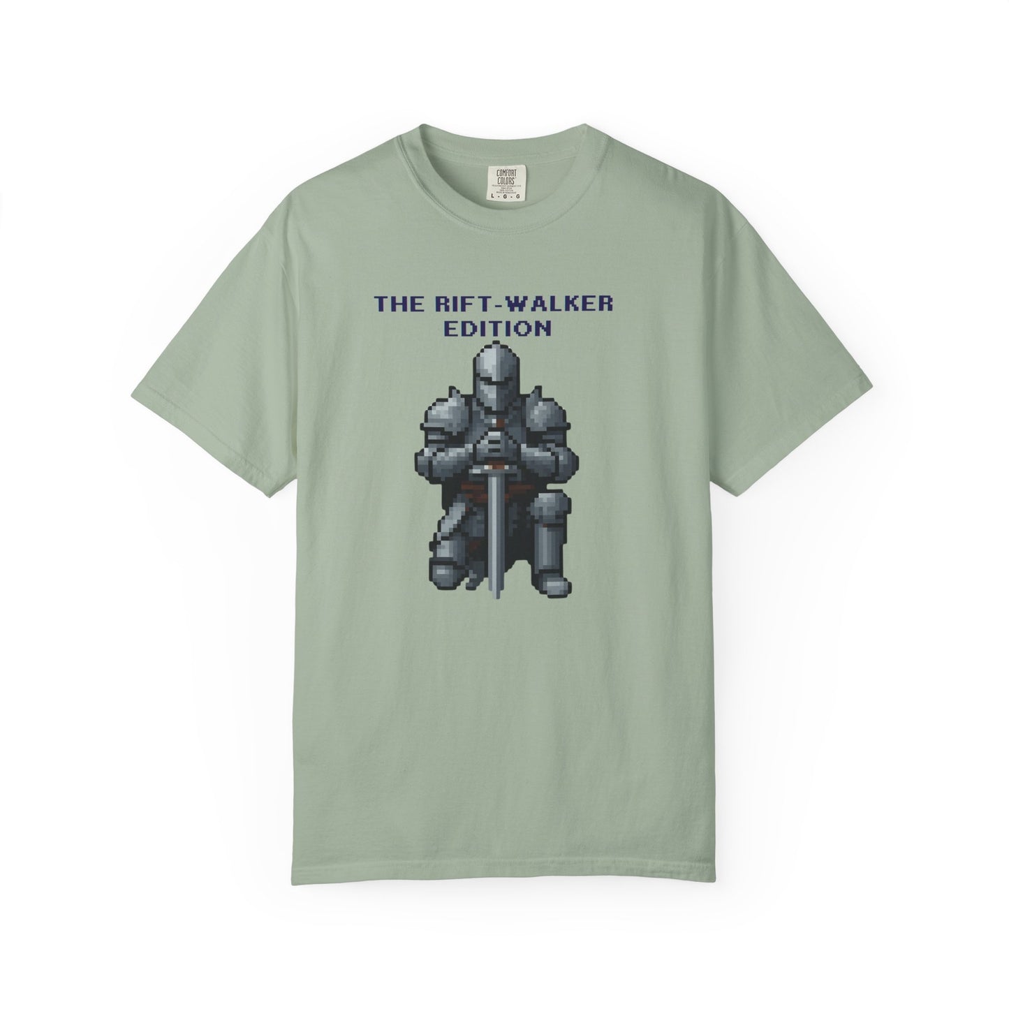 Side profile of the Rift-Walker Edition retro gaming tee on a relaxed unisex fit
