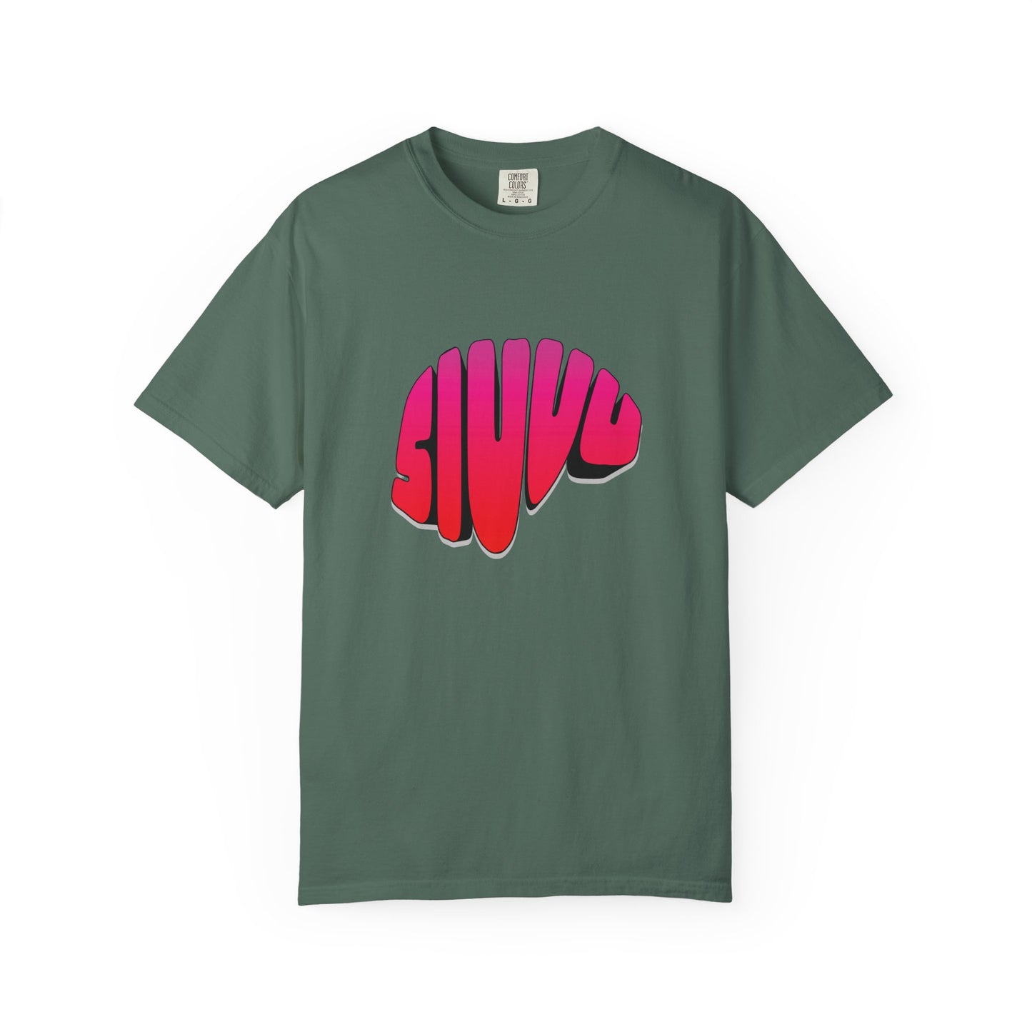 Siuu graphic tee with number 7 footballer design in red and blue