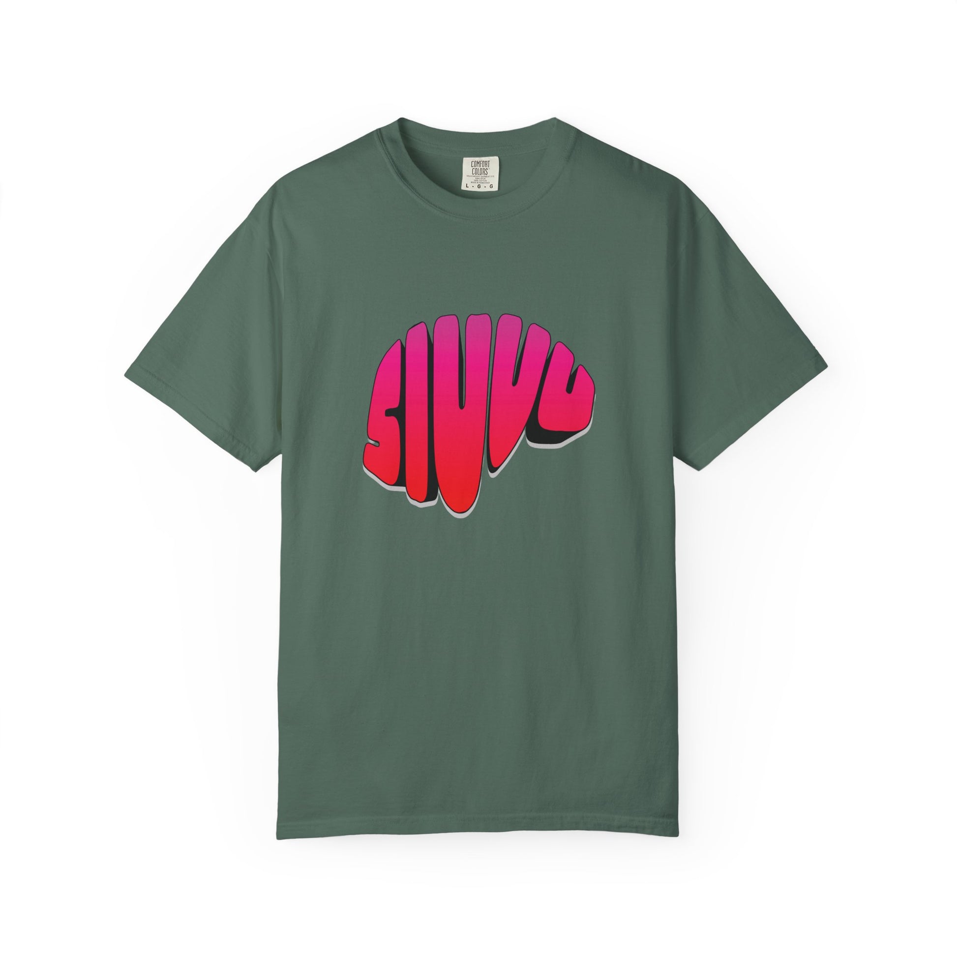 Siuu graphic tee with number 7 footballer design in red and blue