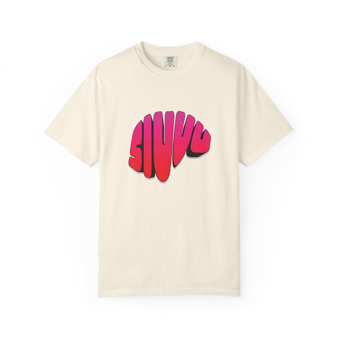 Siuu graphic tee with number 7 footballer print in red and blue
