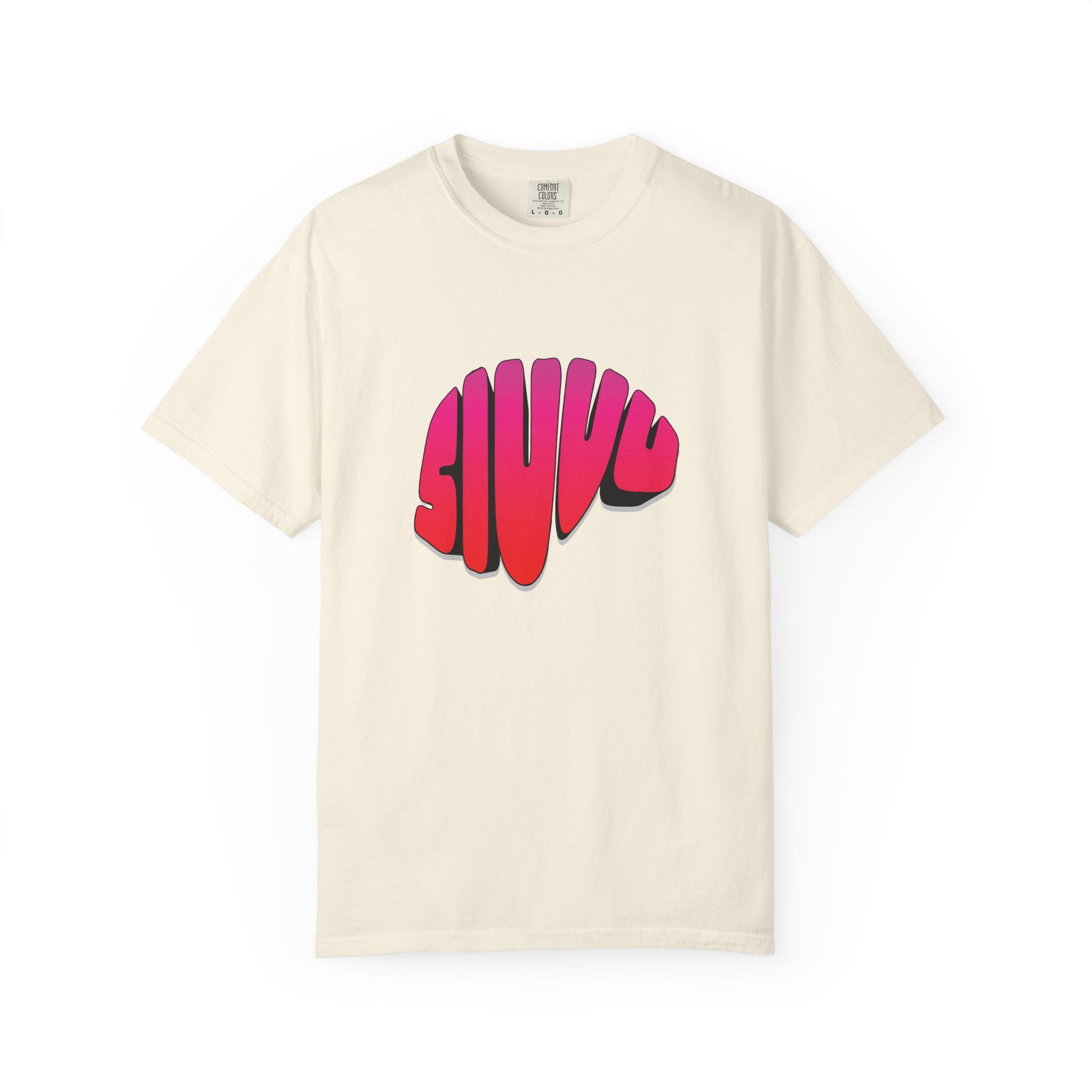 Siuu graphic tee with number 7 footballer print in red and blue
