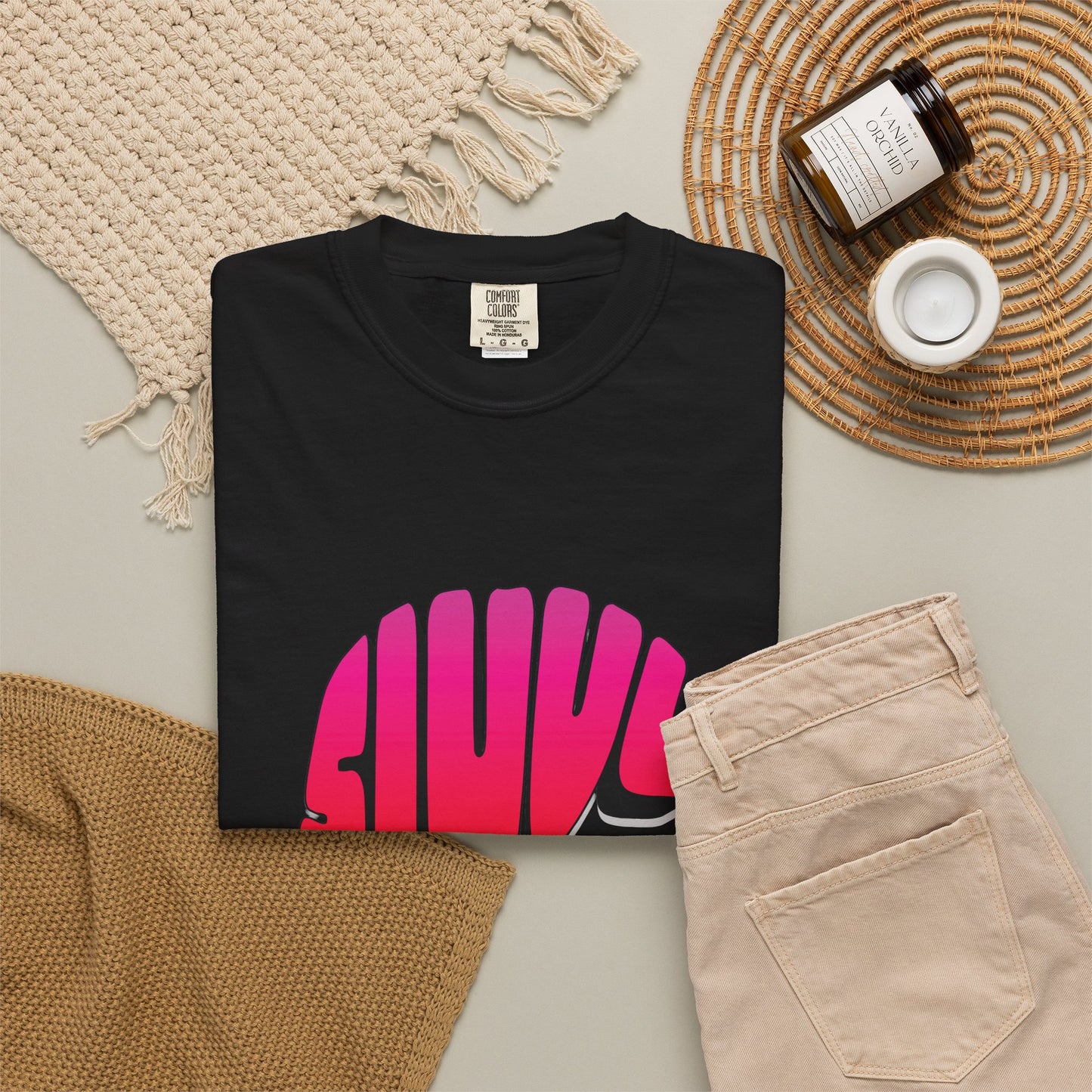 Siuuu 7 tee with washed color and sewn in label detail