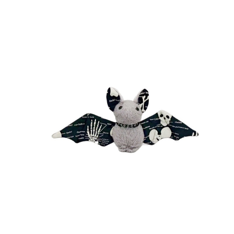 Skeleton bat plush full body wings spread display view