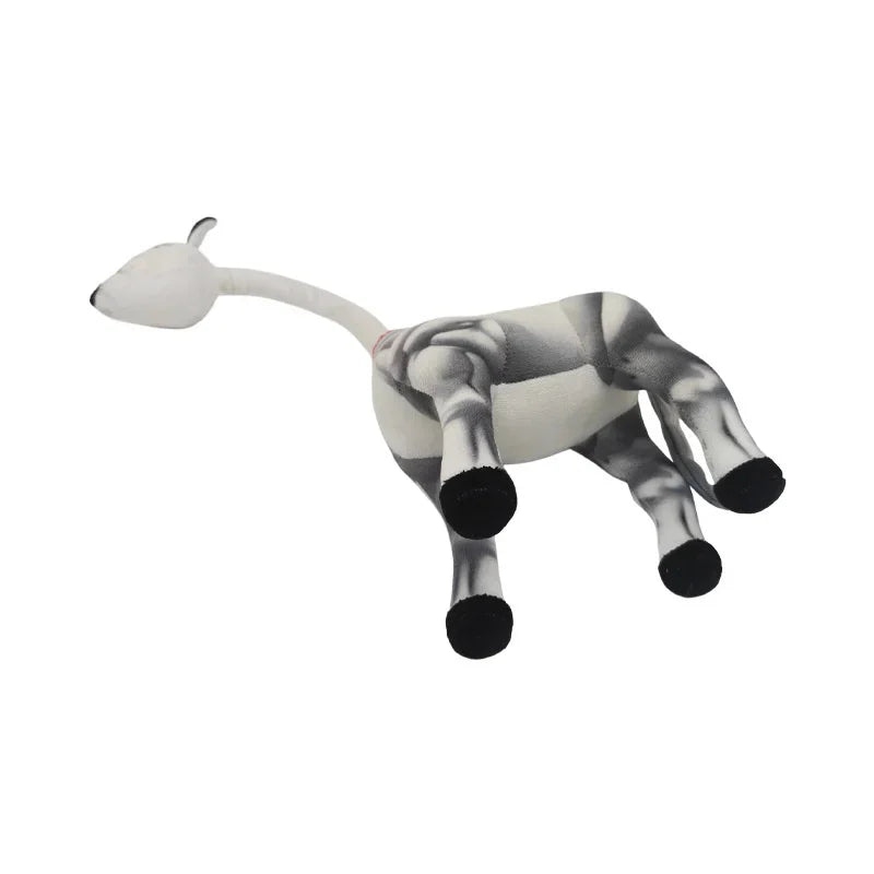 Skeleton horse plush with elongated neck full body display