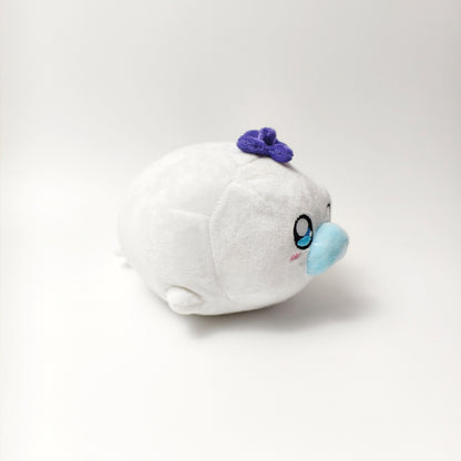 Sleepy Princess in the Demon Castle Eggplant Seal stuffed animal front view
