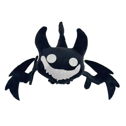 Smiler plush close-up face detail, polyester liminal horror plush toy
