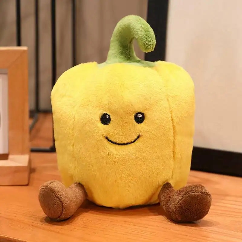 Smiling vegetable plush kawaii gift wrapped in packaging