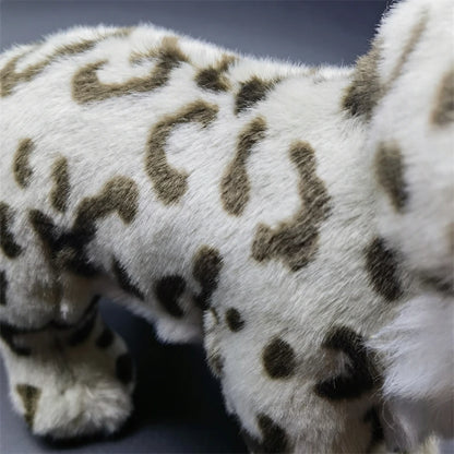 Snow leopard soft toy PP Cotton filling texture close up