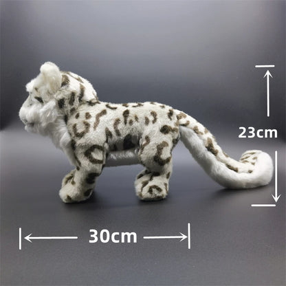 Snow leopard stuffed toy gift wrapped for birthday