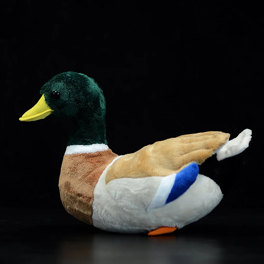 Snowy white duck stuffed animal hyper-realistic plush collectible