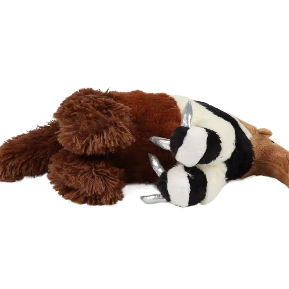 Soft anteater toy for wildlife lovers full body top view
